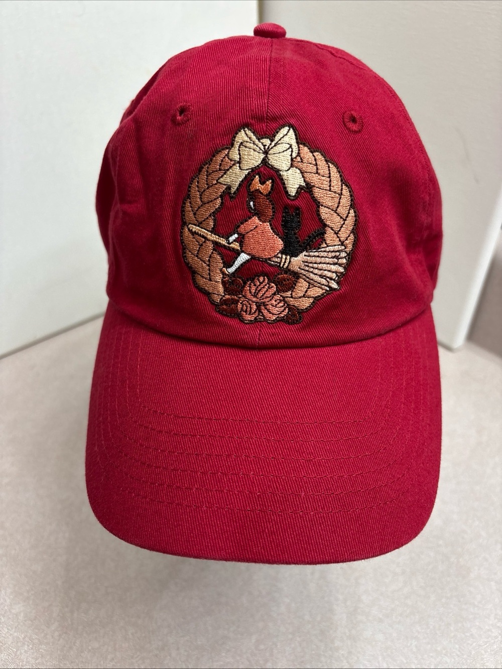 Studio Ghibli Kiki's Delivery Service Bread Wreath Cat Embroidered Cap Hat